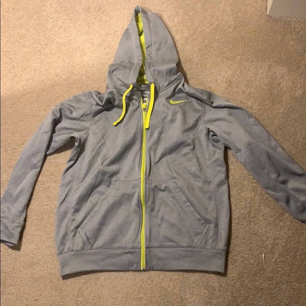 Hooded zip ip sweat shirt